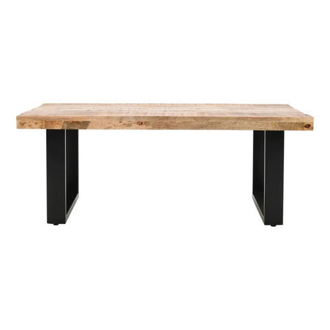 Merlin Solid Mango Wood & Metal Coffee Table | Living Room Furniture – Oakvello