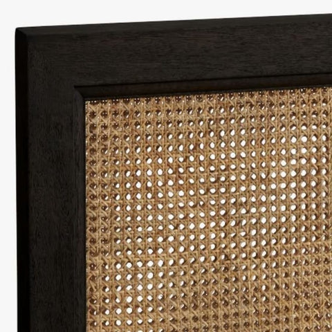 Jodhpur Cane Rattan Bed | Handcrafted Solid Wood Bedroom Furniture – Oakvello