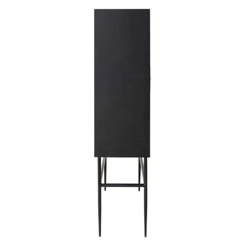 Black Bone Inlay Bar Cabinet | Handcrafted Artisan Home Bar Storage – Oakvello