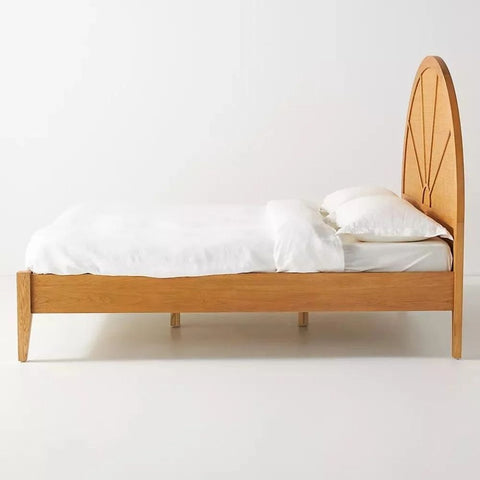 Cane & Solid Wood Bed | Handcrafted Rattan Bedroom Furniture – Oakvello