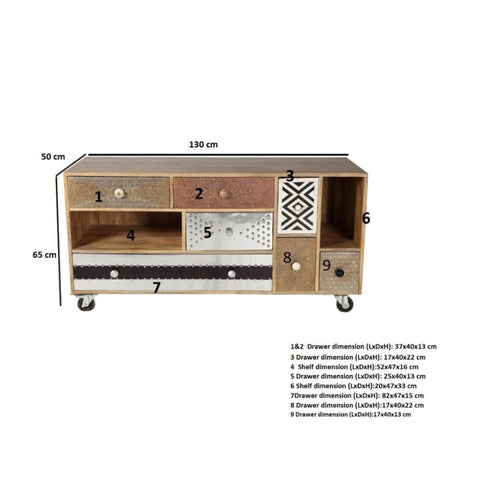 Artisan Limited Edition Solid Wood TV Cabinet | Handcrafted Media Console – Oakvello