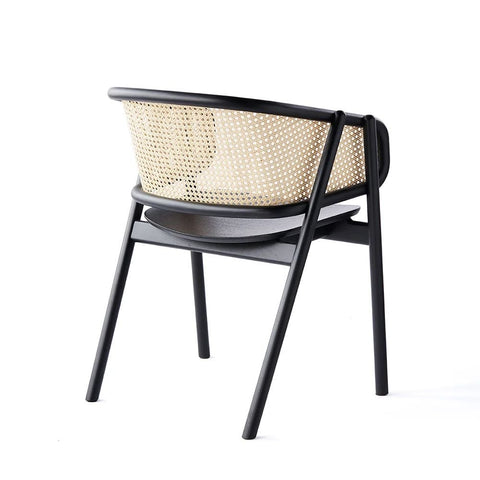 Solid Mango Wood & Cane Dining Chair | Boho Kitchen Seating – Oakvello