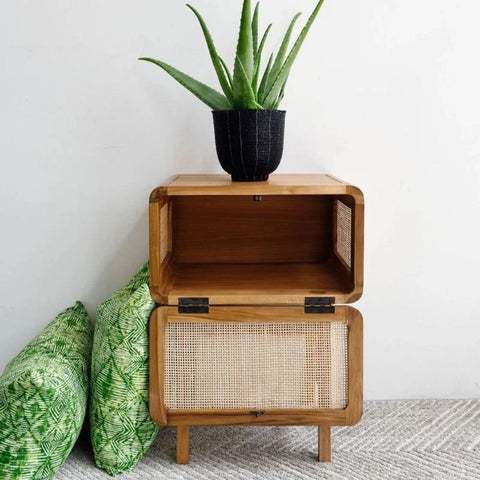 Solid Wood Living Room End Table with 1 Drawer | Accent Side Table – Oakvello
