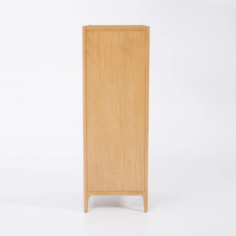 Bali Solid Wood 5-Drawer Tall Chest | Bedroom Storage Dresser – Oakvello