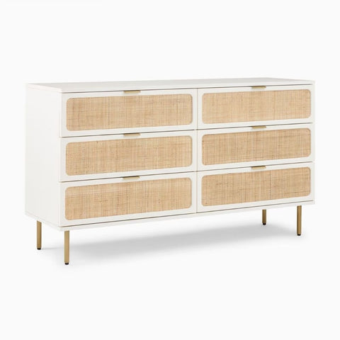 White Solid Mango Wood Dresser | Painted Bedroom Storage Chest – Oakvello