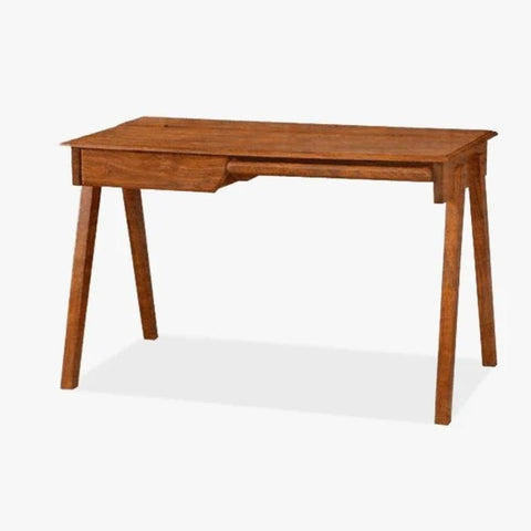 Curved Solid Wood Study Table | Ergonomic Home Office Writing Desk – Oakvello
