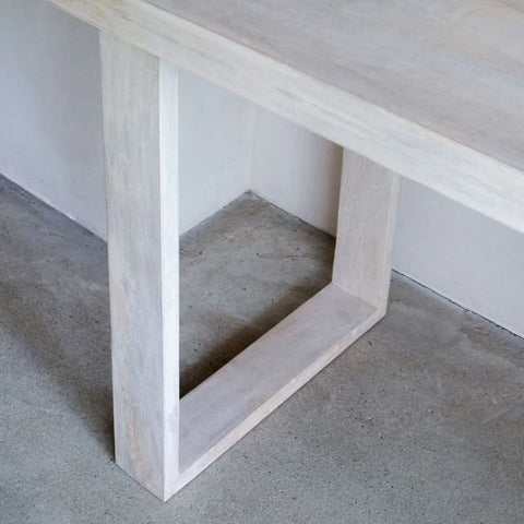 White Solid Wood Console Desk | Home Office & Entryway Furniture – Oakvello