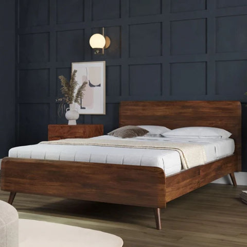 Solid Wood Bed | Durable Hardwood Bedroom Furniture – Oakvello