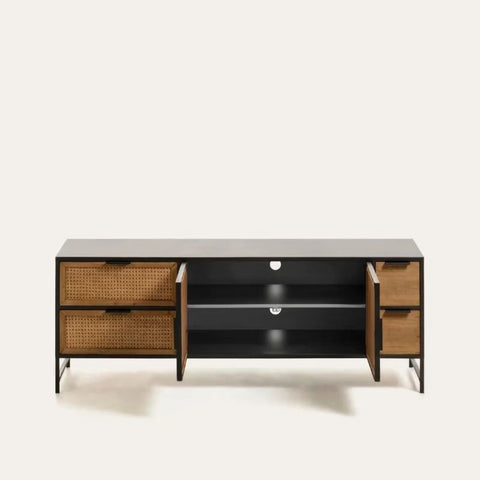 Solid Wood TV Unit | Media Console & Living Room Storage – Oakvello