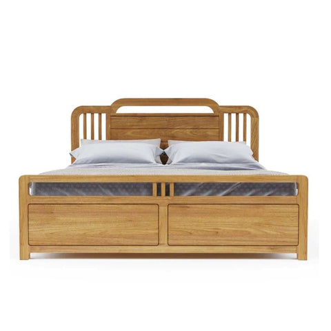 Solid Wood Bed | Sturdy Hardwood Bedroom Furniture – Oakvello