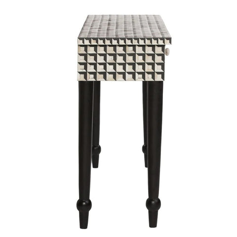 Ajmeri Black Bone Inlay Console Table | Luxury Entryway Furniture – Oakvello