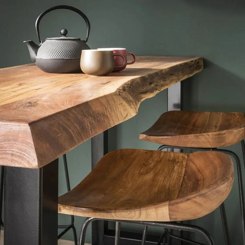 Solid Mango Wood Bar Stool | Premium Kitchen & Bar Seating – Oakvello
