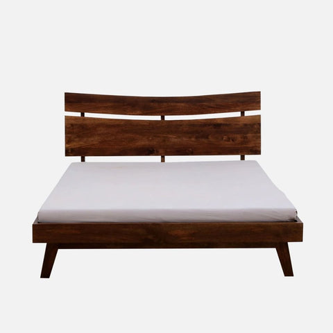 Ajmeri Classic Solid Mango Wood Bed | Timeless Bedroom Furniture – Oakvello