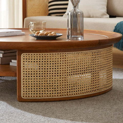 Solid Mango Wood Coffee Table | Natural Hardwood Living Room Furniture – Oakvello