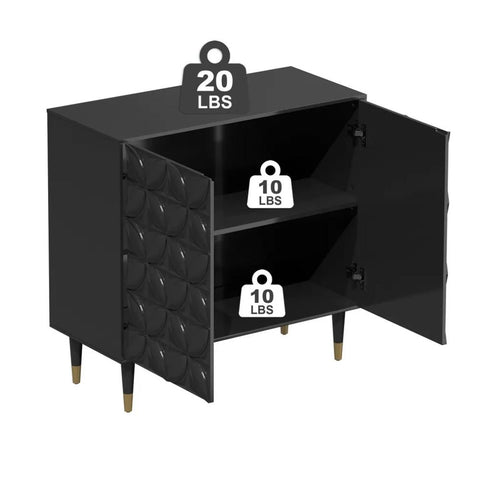 Solid Wood Media Storage Accent Cabinet | TV Stand & Living Room Storage – Oakvello