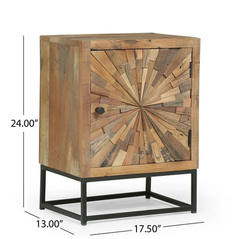2-Door Distressed Accent Storage Cabinet | Solid Wood Sideboard – Oakvello