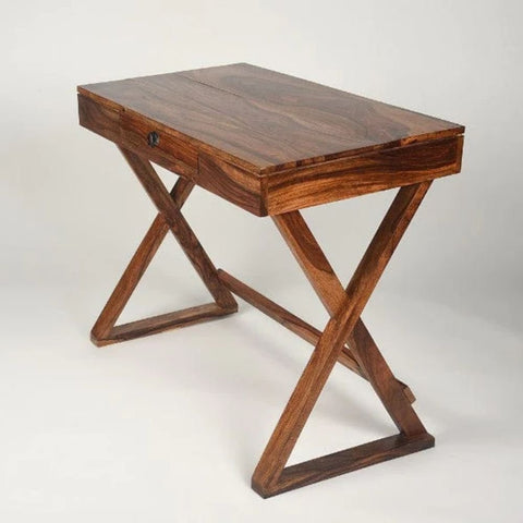 Viha Solid Mango Wood Study Table | Home Office Writing Desk – Oakvello