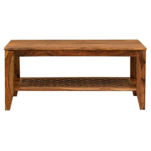 Jodhpuri Honey Finish Solid Wood Coffee Table | Living Room Furniture – Oakvello
