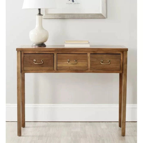 Oak Finish Solid Wood Console Table | Entryway & Hallway Furniture – Oakvello