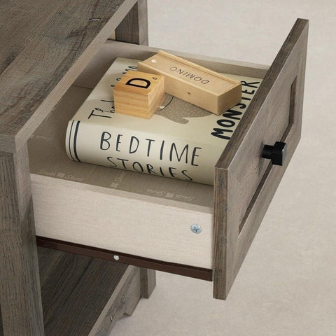 Solid Wood Bedside Table | Warm Finish Bedroom Nightstand – Oakvello