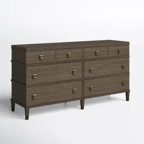 Solid Wood 8-Drawer Chest | Large Bedroom Storage Dresser – Oakvello