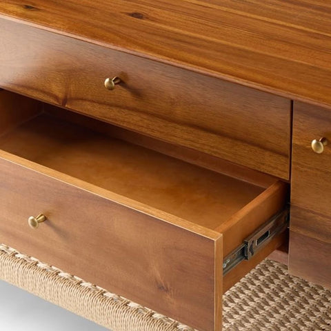 Solid Wood Media Console Table | TV Stand & Living Room Storage – Oakvello
