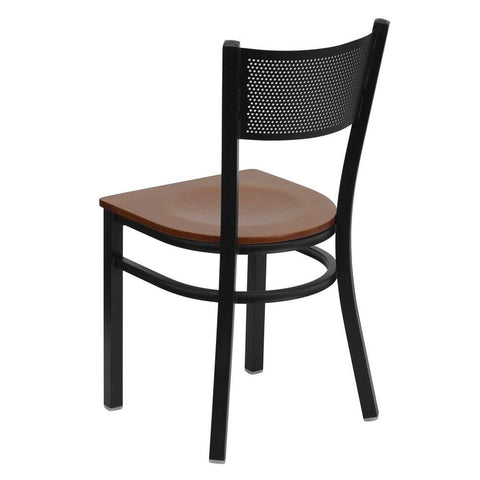 Solid Wood & Metal Dining Chair | Industrial Kitchen & Dining Seating – Oakvello