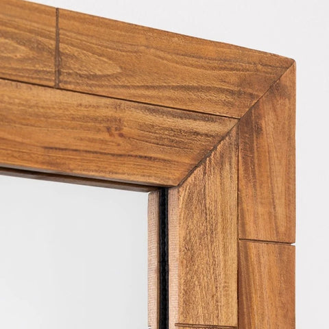 Rectangular Recycled Wood Wall Mirror | Eco-Friendly Bedroom & Living Room Decor – Oakvello