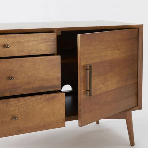 Solid Wood Sideboard Cabinet | Elegant Living Room Storage Furniture – Oakvello
