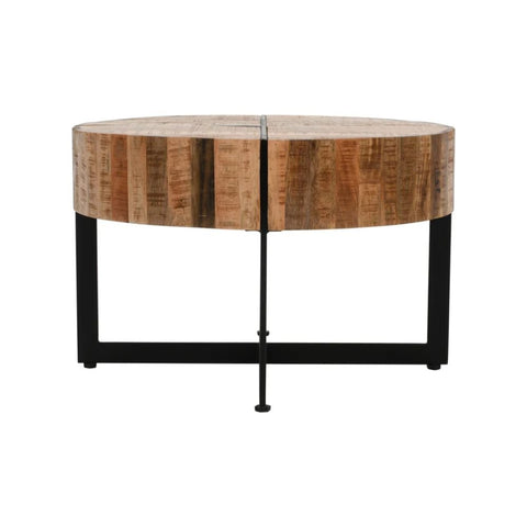 Solid Mango Wood Coffee Table with Marble Top | Living Room Furniture – Oakvello