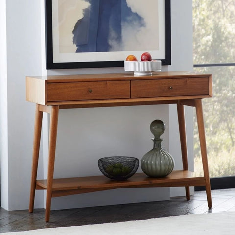 Acorn Mid-Century Solid Wood Console Table | Entryway Furniture – Oakvello