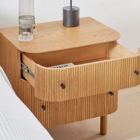 Unique Solid Wood Bedside Table | Statement Bedroom Nightstand – Oakvello