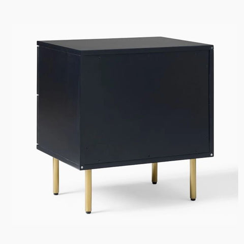 Ida Woven Rattan Bedside Table | Solid Wood Boho Nightstand – Oakvello