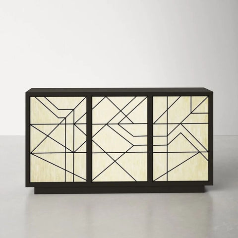 Ajmeri Bone Inlay Sideboard | Artisan Handcrafted Living Room Storage – Oakvello