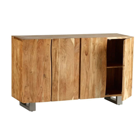 Jaipuri Natural Live Edge Large Sideboard | Solid Wood Living Room Storage – Oakvello