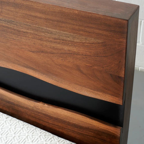 Unique Solid Acacia Wood Bed | Statement Bedroom Furniture – Oakvello