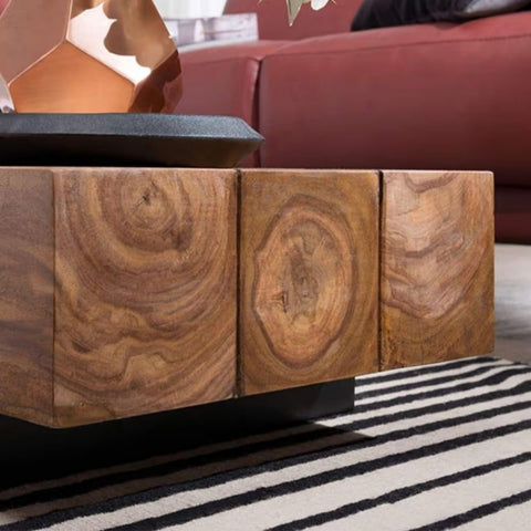 Solid Wood Coffee Table | Sturdy Hardwood Living Room Furniture – Oakvello