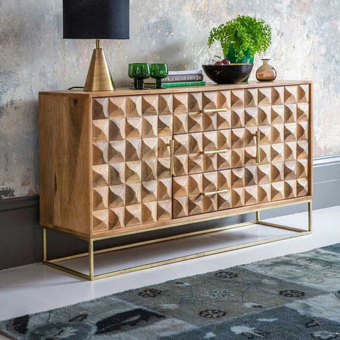Solid Wood Sideboard | Classic Living Room Storage Cabinet – Oakvello
