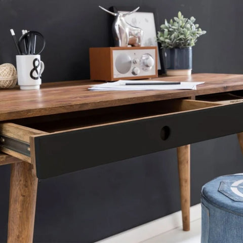 Jodhpur Solid Wood Study Table | Heritage Home Office Writing Desk – Oakvello