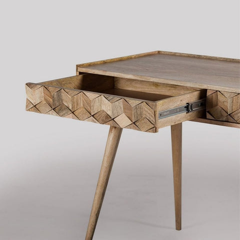 Juno Cube Solid Wood Study Table | Compact Home Office Writing Desk – Oakvello