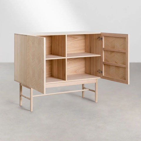 Garrik Solid Wood Sideboard | Living Room Storage Cabinet – Oakvello