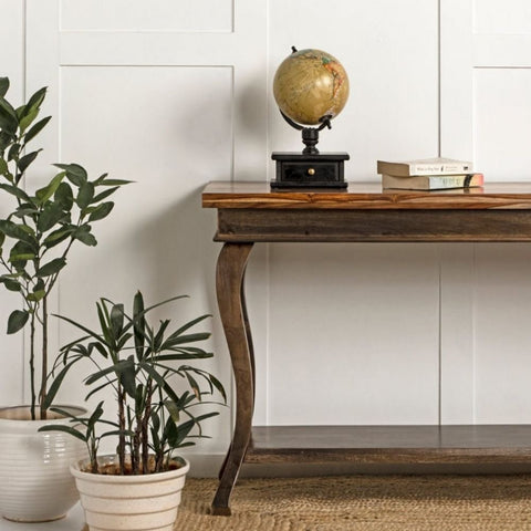 Solid Sheesham Wood Console Table | Entryway & Hallway Furniture – Oakvello