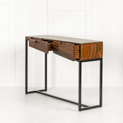 Solid Wood Console Table | Natural Hardwood Entryway Furniture – Oakvello