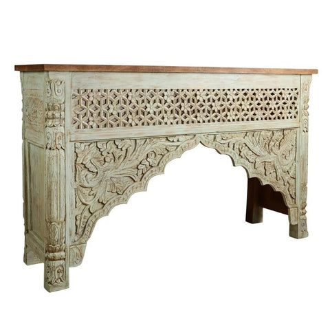 Green Solid Wood Console Table | Bold Entryway & Hallway Furniture – Oakvello