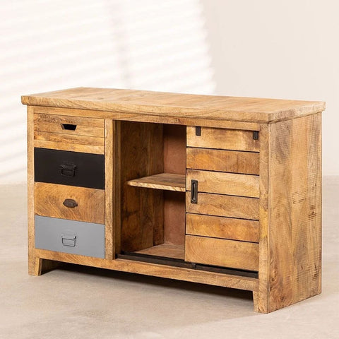 Ahdri Solid Wood Sideboard | Living Room Storage Cabinet – Oakvello