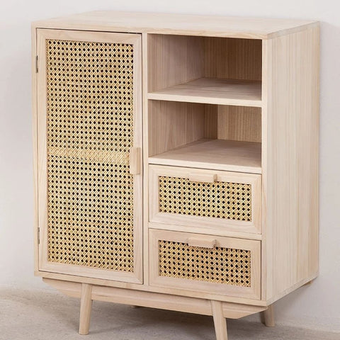 Ralik Solid Wood Sideboard with Drawers | Living Room Storage Cabinet – Oakvello
