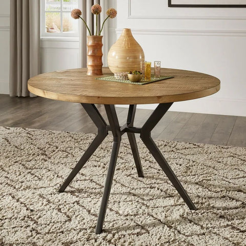 Solid Wood Round Dining Table | Seats 4 | Kitchen & Dining Furniture – Oakvello