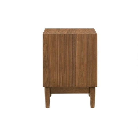 2-Drawer Nightstand with Open Shelf | Solid Wood Bedside Table – Oakvello