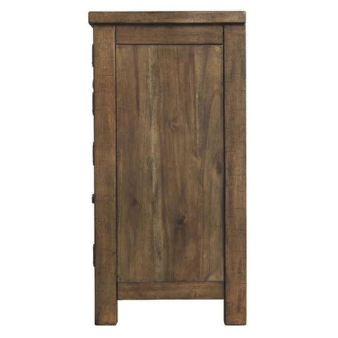 Grey Finish Solid Wood Sideboard | Contemporary Living Room Storage – Oakvello