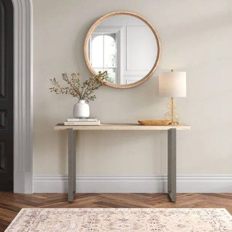 Rectangular Solid Wood Console Table | Entryway & Living Room Furniture – Oakvello